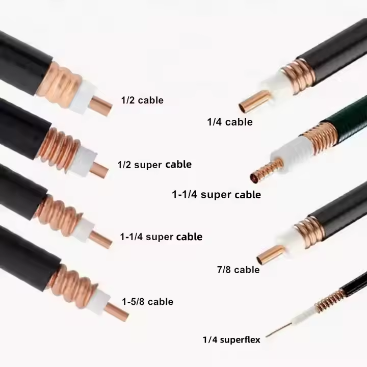 RF Coaxial Cable 1/4" Feeder 3/8",1/2",7/8",1 1/4",1 5/8" Leaky Feeder Cable LMR195 LMR400 LMR200 LMR240 50ohm Andrew Coax Cable