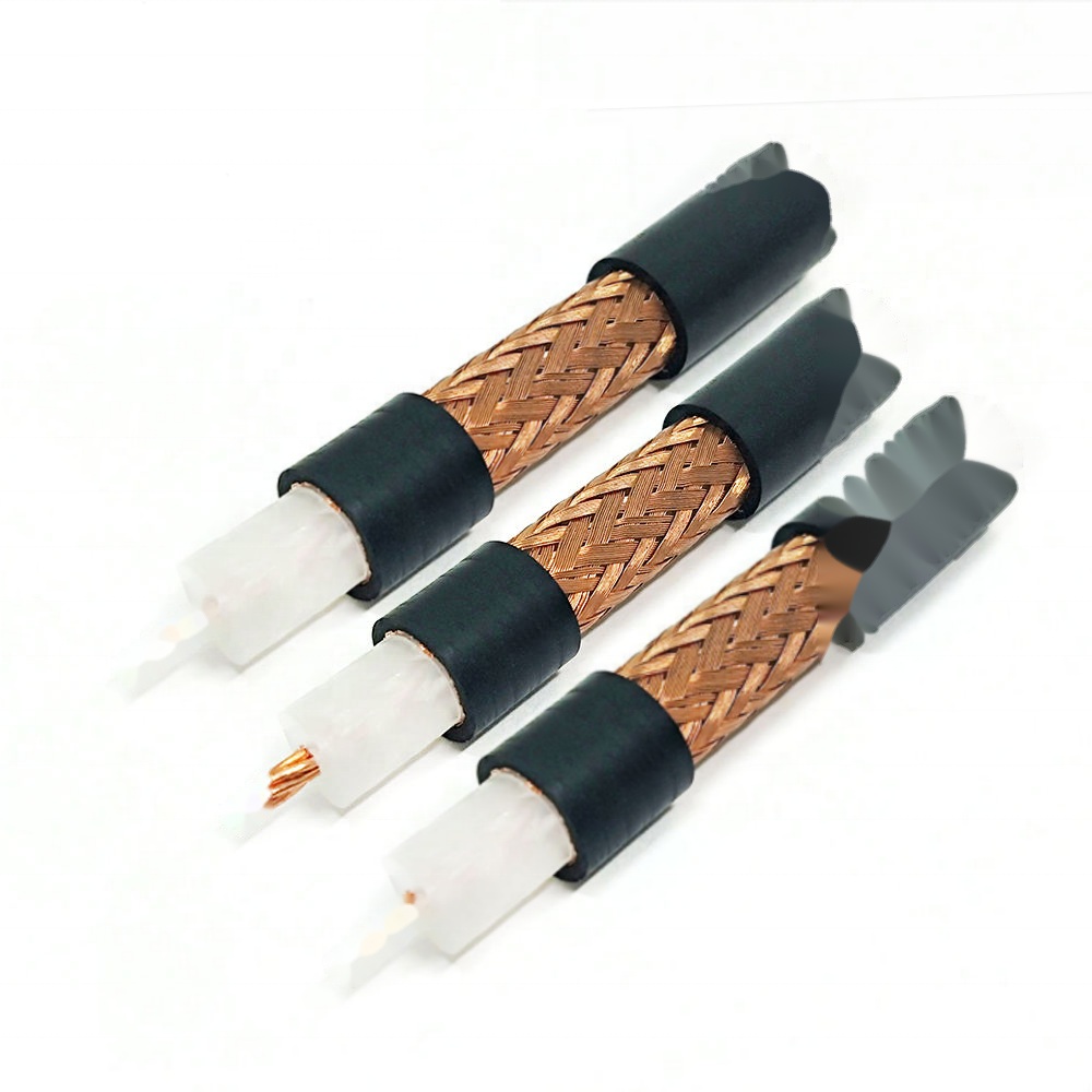 RG213/U Flexible Coaxial Cable with Stranded Center Conductor Low-Attenuation RF Bulk Coax RG213 for Ham Radio Base Station