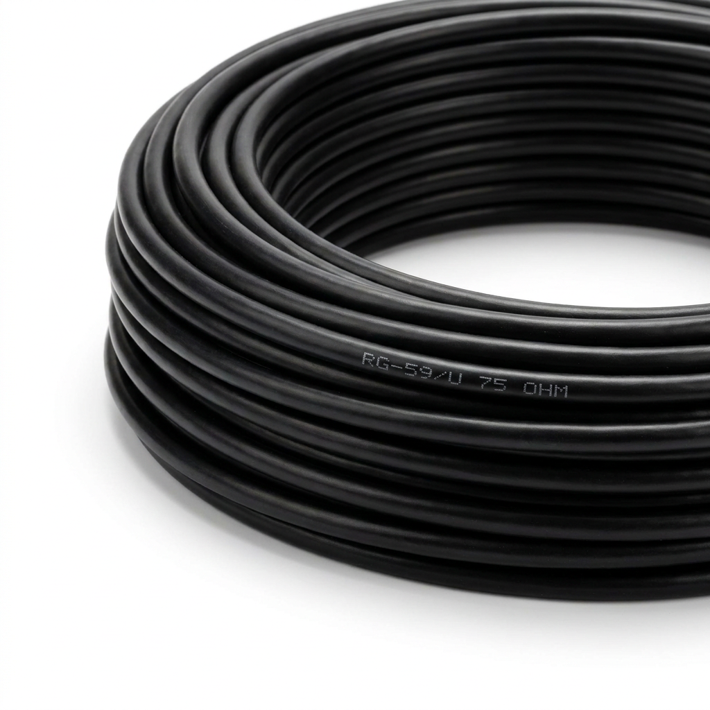 75 Ohm RG59 Coaxial Cable CCS Center Conductor Economic Price for CCTV Security Camera 305m 500m Bulk Roll