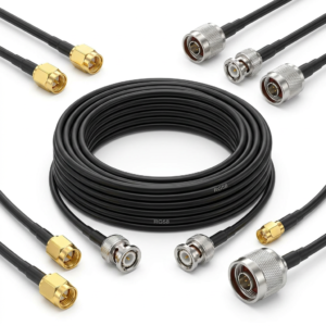 Industrial Grade RG58C/U Coaxial Cable 50 Ohm Non-Contaminating Jacket Long Life Marine Grade Coax Wire for High-End Engineering