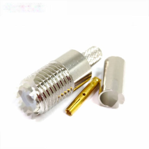 WODF Mini UHF-C-K3 Coaxial Connector Mini UHF Female Connector Crimp LMR195 RG142 RG58 Coaxial Cable