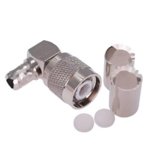 Crimp Type TNC Male Plug Right Angle 90deg RF Coax Connector for Low Loss LMR240 RG8x H155 3DFB 4DFB Coaxial Cable