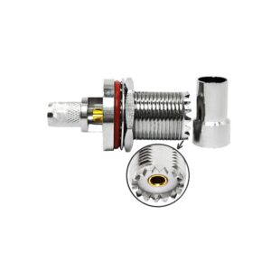 UHF Female Bulkhead Connector for LMR300 Cable SO-239 Jack for Base Station Antenna CCTV and Ham Radio