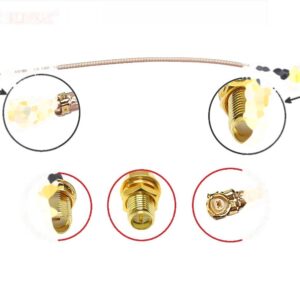 Ultra Thin Low Loss RG178 Coax UFL U.FL Ipx to RP SMA Female RPSMA WiFi Antenna Pigtail Extension Coaxial Cable for Mini PCI
