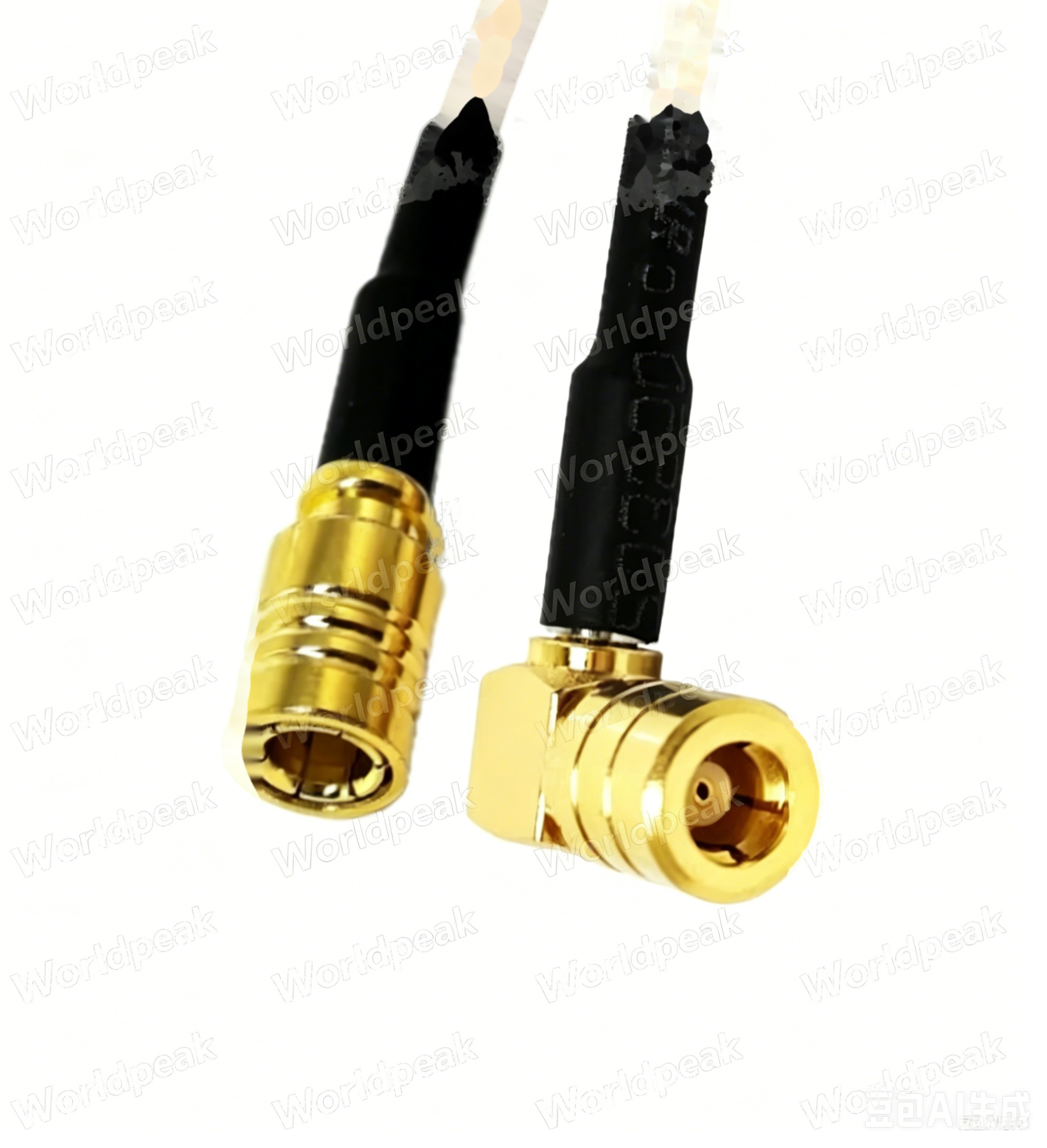 SMB Plug Female to SMB Plug Female Right Angle 90deg Connector Cable Assembly with Rg316 RG316U RG316D Jumper Pigtail