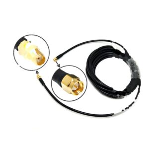 Low Loss LMR200 Coaxial Cable 5m SMA-Male to SMA-Female Bulkhead Waterproof Jack RF Pigtail Jumper for GPS Antenna Booster