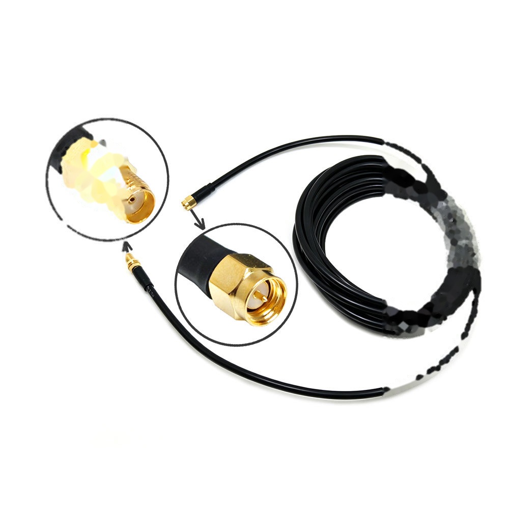 Low Loss LMR200 Coaxial Cable 5m SMA-Male to SMA-Female Bulkhead Waterproof Jack RF Pigtail Jumper for GPS Antenna Booster
