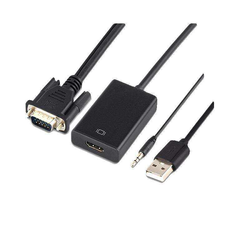 VGA Male to for Female Adapter Cable with Gold Plated Connectors PVC Jacket Braid Shielded for HD 1080P