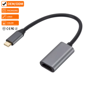 4K60Hz USB C to HDMI Adapter Aluminum Alloy Type-C to HDMI Converter 18cm Short Cable for Phone Monitor Projector HDTV