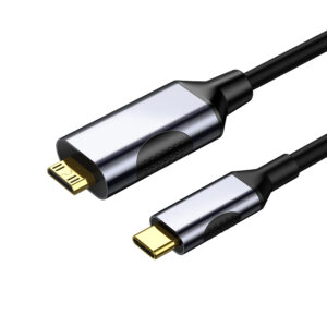 USB3.1 Type-C to Mini HDMI Cable 4K 60Hz 24K Gold Plated Aluminum Shell PVC Cable for Laptop Camera Monitor Projector