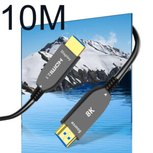 10M UHD 8K Fiber Optic HDMI 2.1 AOC Ultra High-Speed Cable with PVC Jacket Supports 8K60Hz 4K144Hz Monitors Speakers