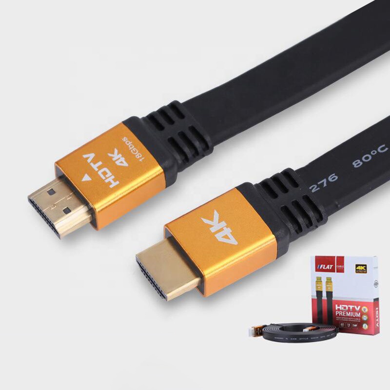 1.5M 3M 5M 10M 15M 20M Ultra Slim Flex Flat 18Gbps HDMI to HDMI Cable 4K 60Hz HDMI Male to Male Cable for LED LCD TV Monitor