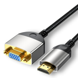 High Definition HDMI to VGA Male to Female Converter Support 1080P60Hz Audio Video Transmission for PC Laptop Monitor