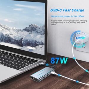 11 in 1 Multifunction USB C Type C Hub Dock With Gigabit RJ45 Ethernet TF SD Card Reader HDMI VGA USB 3.0 Adapter Hub Docking