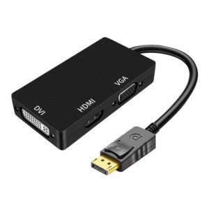 DP to HD/DVI/VGA Adapter Cable 3 in 1 DP DP to DVI VGA HDMI HDTV Adapter HD 1080P 3-In-1