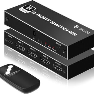 Smart 8K 4K 144Hz 2.1 hdmi Hub Switch and Splitter Converter Video 48Gbps 4k Box 3 in 1 Out 3 Ports 3x1 hdmi 2.1 Switcher