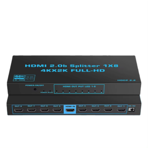 1 in 8 Out HDMI Splitter 4K 60Hz Compatible with DTS-HD, Dolby TrueHD, LPCM 7.1, DTS, AC3, DSD 16 EDID Modes