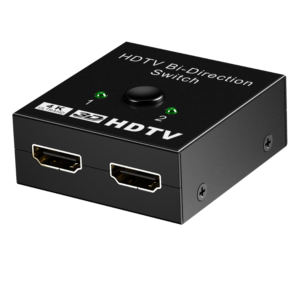 HDMI Switcher Splitter Bidirectional Selector, 4K/3D/1080P, 1x2 & 2x1 Output, Manual Switching, Compatible with DVD Xbox