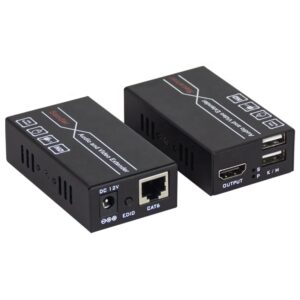 60M Extender RJ45 HDMI USB2.0 KVM Video Extender Over Single Cat6 Cat7 3D 1080P HDMI Network 60M