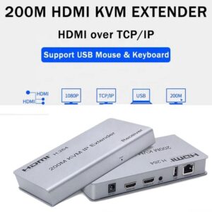 USB HDMI H.264 200M KVM IP Extender Over RJ45 Lan Ethernet Network Cat5e Cat6 Cable