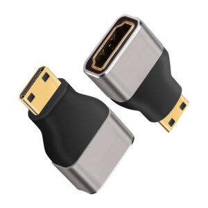 8K Mini HDMI to HDMI Adapter, HDMI Female to Mini HDMI Male HDMI 2.1 Bidirectional Connector for Camera, Monitor,HDTV Etc