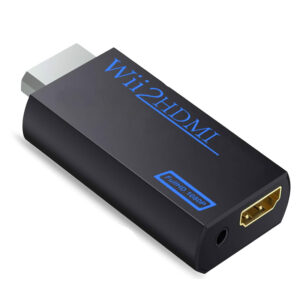 Wii Hdmi Converter Adapter Wii 2 to Hdmi 1080P Connector Output Video 3.5mm Audio Supports All Wii Display Modes Black