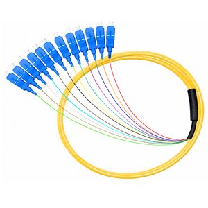 12 Core 1meter SC/UPC SM 0.9mm 9/125 Colours Fiber Optic Pigtail