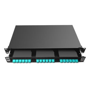 19-Inch 1U MPO LGX Cassettes MPO Fiber Optic Patch Panel