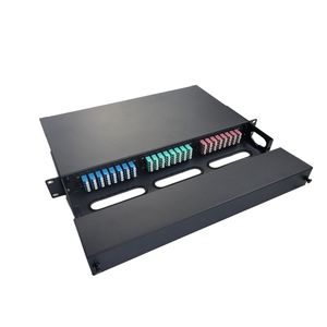 19-Inch Rack-Mount Fiber Optic Patch Panel With SC Ports