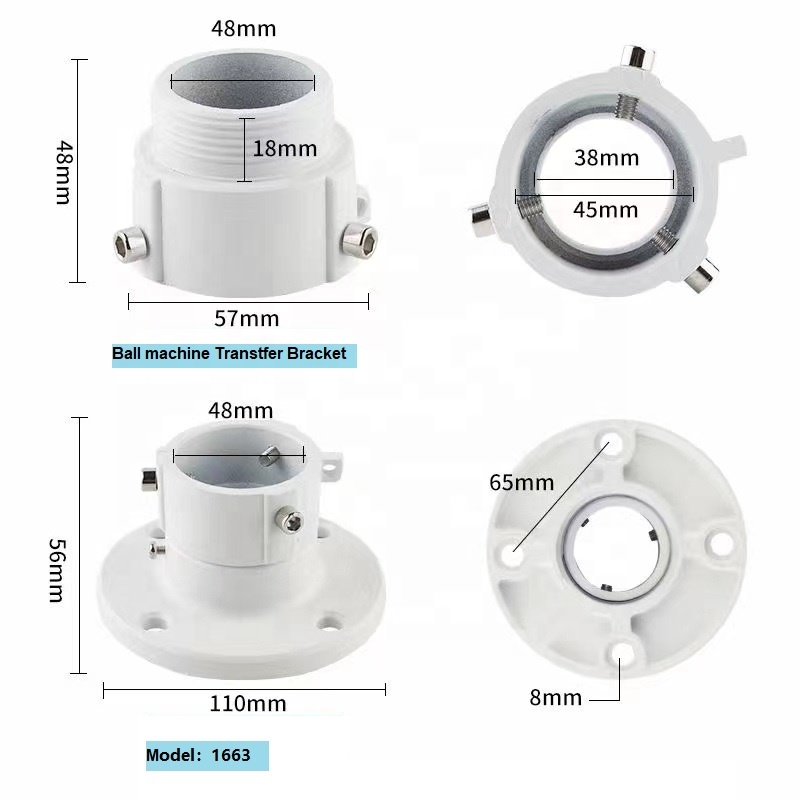 1Aluminum Alloy Dome CCTV Camera Joint for Ball Machine and CCTV Adapter Bracket and PTZ Camera Bracket for CCTV