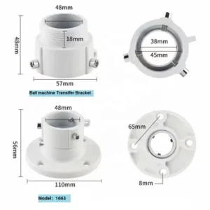 Aluminum Alloy Dome CCTV Camera Joint For Ball Machine And CCTV Adapter Bracket And PTZ Camera Bracket For CCTV