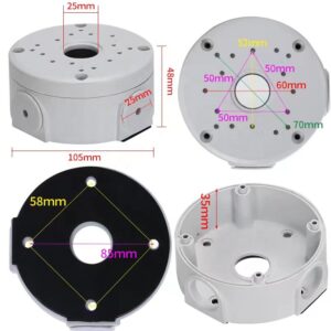 1Aluminum Alloy Metal Cctv Junction Box Wall Mount Metal Junction Box and CCTV Cameras Base or Hidden the Cable Bracket