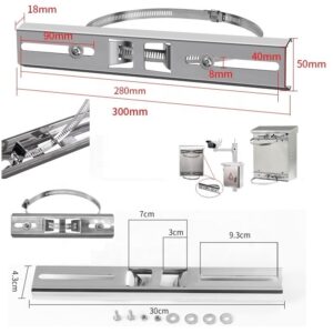1Universal Stainless Steel Pole Mount Bracket CCTV Waterproof Box Mounting Bracket and Vertical Cctv Bracket