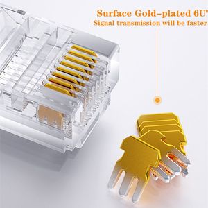 Cat5e Cat6 UTP Gold Plated RJ45 Connector