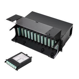 3U 4U High-Density MPO/MTP To LC 288F/384F Modular Fiber Patch Panel