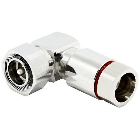 4.3-10 MINI DIN RA Right Angle for LDF4 1/2 Cable Connector