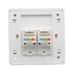 Wall Mount 86 Type Single/Dual Port RJ45 Faceplate
