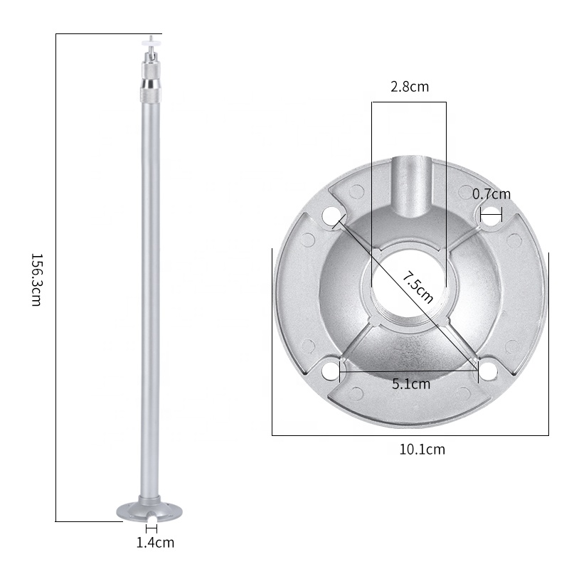 Aluminum Alloy Ceiling Mount Bracket for Projector and Camera Adjustable Bracket and Pole Mount Camera Bracket 150-300 cm