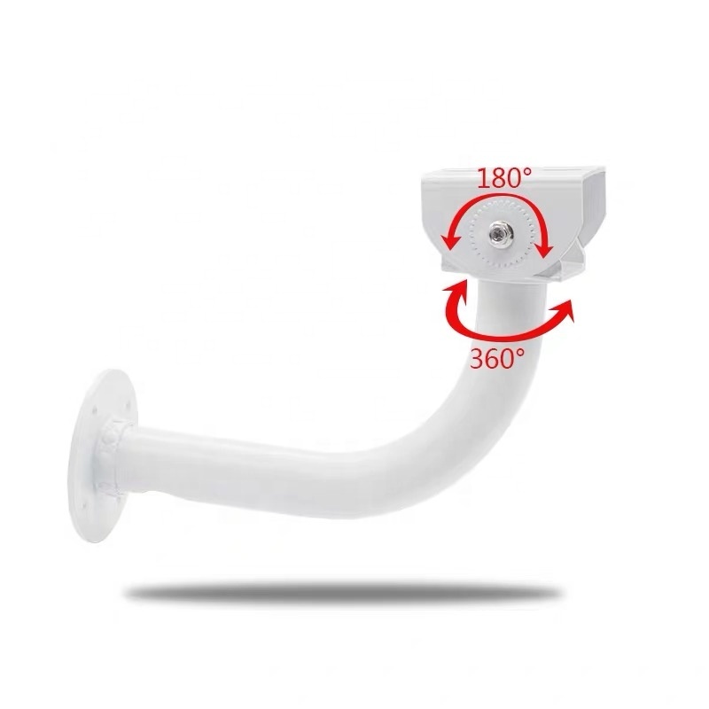 Aluminum Alloy Curved Wall Mount Bracket for CCTV Cameras 360 degree Rotation and 180 degree Tilt Security Camera Mount