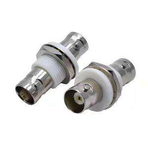 BNC Female Connector With Nut Gasket Pcb Mount RF Coaxial Cable Connector CCTV Audio Connector