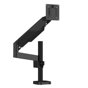 Black Heavy Duty LCD Desk Mount Single Arm Monitor Bracket WS-YL100-B