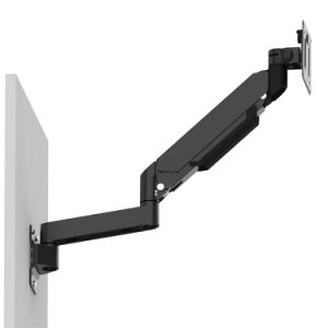 Black Heavy Duty Wall Mount Single Arm Monitor Bracket WS-YL102-B