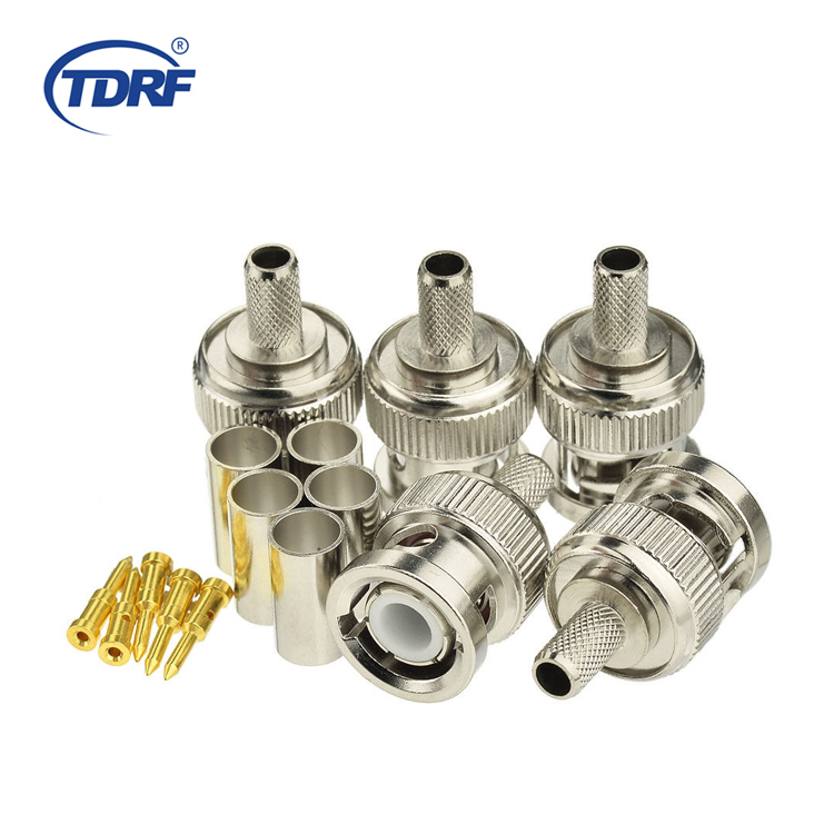Brass Male BNC Crimp Connector for RG6 RG59 RG58 RG316 RG174