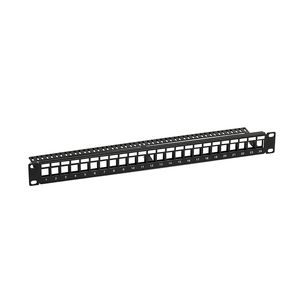 Cat6A Shielded 24-Port Patch Panel with Cable Management
