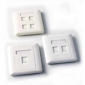 86 Type Cat5e/Cat6 Single/Dual Port RJ45 Faceplate