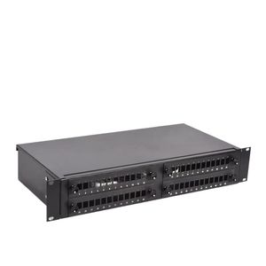 19-Inch Black Fiber Optic Patch Panel