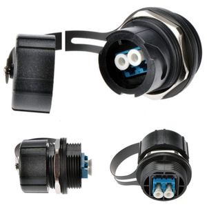 Duplex Waterproof Snap-In Outdoor Fiber Optic Adapter ODVA LC