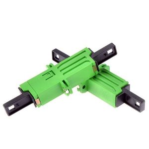 E2000 APC Single Mode Simplex With Plastic Flange Fiber Optic Adapter