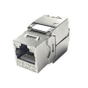 Cat6A Shielded 180 Degree Toolless RJ45 Keystone Jack