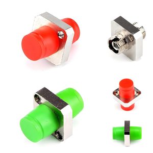 FC Single Mode Simplex Fiber Optic Adapter Square One Piece Metal